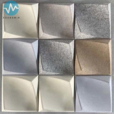 Panneau acoustique en fibres de polyester 3D pour revêtement de murs de bureaux