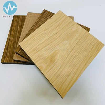 Excellente performance acoustique micro trous panneau acoustique panneau en fibre réduire le temps de réverbération pour le bureau